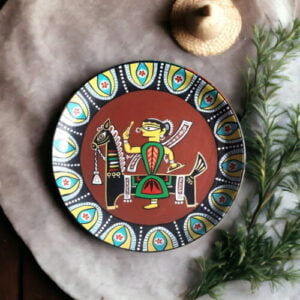 Woman & Horse Art #JaminiRoyArt Decor Plate | Home Decor | Wall Hanging | 12 inch Art Culture Decor Plates, Artwork, Bengali Art Culture Decor Plates, Decor Plates, Decorative Items, Decorative Plates, Decorative Wall Art, Drawing Room, Eco-Friendly, Handcrafted, Handicrafts, Handmade, Handpainted, Home Decor, Home Interior Decoration, Jamini Roy, Jamini Roy Decor Plates, Living Room, Melamine Decor Plates, Paintings, Wall Art, Wall Decor, Wall Hanging, Wall Plates