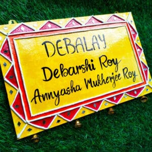 Traditional Wooden Name Plate – Custom Handcrafted Art