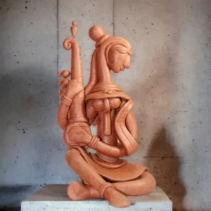 Artwork , Bishnupur Terracotta , Clay Art and Crafts , Clay Artwork , Clay Crafts , Clay Decor , Decorative Items , Drawing Room , Eco-Friendly , GI Tagg Products , Handcrafted , Handicrafts , Handmade , Handpainted , Home Decor , Home Interior Decoration , Idols , Living Room , Maa Saraswati , Showpieces , Terracotta