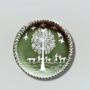Exquisite Village Art Decor Plate | Home Decor | Wall Hanging | 7.5 inch Art Culture Decor Plates, Artwork, Bengali Art Culture Decor Plates, Decor Plates, Decorative Items, Decorative Plates, Decorative Wall Art, Drawing Room, Eco-Friendly, Handcrafted, Handicrafts, Handmade, Handpainted, Home Decor, Home Interior Decoration, Living Room, Melamine Decor Plates, Nature Art, Paintings, Santal Art, Special Decor Plates, Tribal Art, Wall Art, Wall Decor, Wall Hanging, Wall Plates, Warli Art