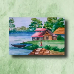 Authentic Village Painting Landscape | #Arcylic #CanvasArt | Framework | 8.5 x 11.5 inch, 12.5 x 16.5 inch Arcylic Paintings, Artwork, Canvas Paintings, Decorative Items, Decorative Wall Art, Drawing Room, Eco-Friendly, Handcrafted, Handicrafts, Handmade, Handpainted, Home Decor, Home Interior Decoration, Living Room, Nature Art, Nature Painting Collections, Paintings, Wall Art, Wall Decor, Wall Hanging