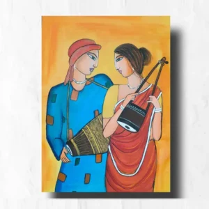 Captivating Rhythms Of Rural Life: Folk Painting | #Arcylic #CanvasArt | Framework | 8.5 x 11.5 inch, 12.5 x 16.5 inch Arcylic Paintings, Artwork, Canvas Paintings, Decorative Items, Decorative Wall Art, Drawing Room, Eco-Friendly, Handcrafted, Handicrafts, Handmade, Handpainted, Home Decor, Home Interior Decoration, Living Room, Paintings, Special Painting Collections, Wall Art, Wall Decor, Wall Hanging