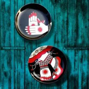 Elite Dancing Mudra Decor Plate | Hands & Legs | Home Decor | Wall Hanging | 7.5 inch | Set of 2 Art Culture Decor Plates, Artwork, Bengali Art Culture Decor Plates, Combo Decor Plates, Dancing Art, Dancing Art Decor Plates, Decor Plates, Decorative Items, Decorative Plates, Decorative Wall Art, Drawing Room, Eco-Friendly, Handcrafted, Handicrafts, Handmade, Handpainted, Home Decor, Home Interior Decoration, Living Room, Melamine Decor Plates, Paintings, Wall Art, Wall Decor, Wall Hanging, Wall Plates