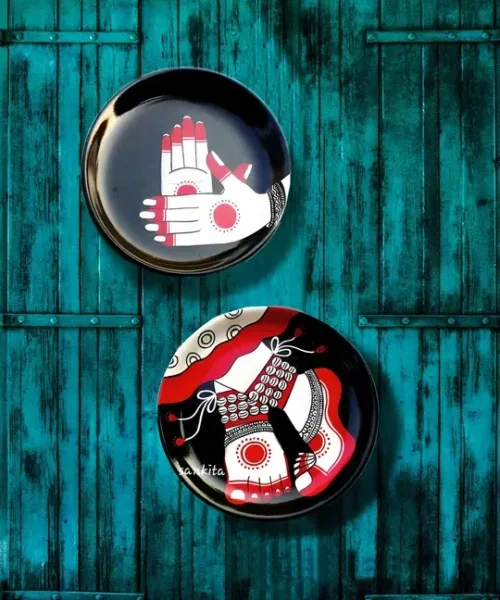 Elite Dancing Mudra Decor Plate | Hands & Legs | Home Decor | Wall Hanging | 7.5 inch | Set of 2 Art Culture Decor Plates, Artwork, Bengali Art Culture Decor Plates, Combo Decor Plates, Dancing Art, Dancing Art Decor Plates, Decor Plates, Decorative Items, Decorative Plates, Decorative Wall Art, Drawing Room, Eco-Friendly, Handcrafted, Handicrafts, Handmade, Handpainted, Home Decor, Home Interior Decoration, Living Room, Melamine Decor Plates, Paintings, Wall Art, Wall Decor, Wall Hanging, Wall Plates