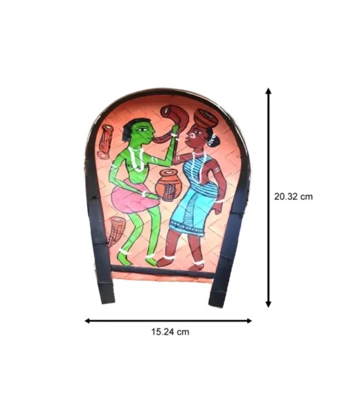 Majestic Santal Art Decorative Bamboo Kula | Home Decor | Handpainted | Wall Hanging Handicraft | 8 inch Artwork, Bamboo Art, Bamboo Handicrafts, Bamboo Kula, Bharat Art Bamboo Kula, Decorative Items, Decorative Wall Art, Drawing Room, Eco-Friendly, Handcrafted, Handicrafts, Handmade, Handpainted, Home Decor, Home Interior Decoration, Living Room, Paintings, Santal Art, Tribal Art, Wall Art, Wall Decor, Wall Hanging