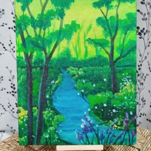 Captivating Natural Green Forest Painting | #Arcylic #CanvasArt | Table Stand | 8 x 10 inch, 10 x 12 inch Arcylic Paintings, Artwork, Canvas Paintings, Decorative Items, Decorative Wall Art, Drawing Room, Eco-Friendly, Handcrafted, Handicrafts, Handmade, Handpainted, Home Decor, Home Interior Decoration, Living Room, Nature Art, Nature Painting Collections, Paintings, Wall Art, Wall Decor, Wall Hanging