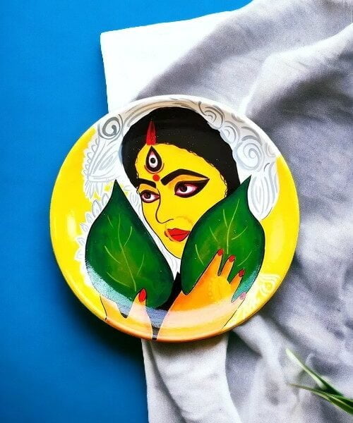 Exclusive Maa Durga Boron Decor Plate | Home Decor | Wall Hanging | 12 inch Art Culture Decor Plates, Artwork, Bengali Art Culture Decor Plates, Decor Plates, Decorative Items, Decorative Plates, Decorative Wall Art, Drawing Room, Eco-Friendly, Handcrafted, Handicrafts, Handmade, Handpainted, Home Decor, Home Interior Decoration, Living Room, Maa Durga, Maa Durga Decor Plates, Melamine Decor Plates, Paintings, Religious Decor Plates, Wall Art, Wall Decor, Wall Hanging, Wall Plates
