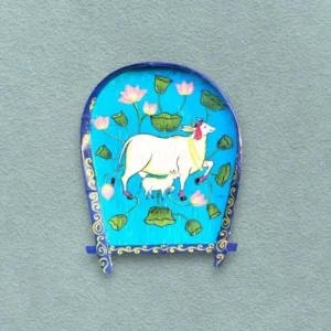 Majestic Pichwai Cow Decorative Bamboo Kula | Home Decor | Handpainted | Wall Hanging Handicraft | 12 inch Artwork, Bamboo Art, Bamboo Handicrafts, Bamboo Kula, Bharat Art Bamboo Kula, Decorative Items, Decorative Wall Art, Drawing Room, Eco-Friendly, Handcrafted, Handicrafts, Handmade, Handpainted, Home Decor, Home Interior Decoration, Living Room, Paintings, Pichwai Cow, Pichwai Cow Bamboo Kula, Wall Art, Wall Decor, Wall Hanging