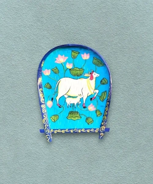 Majestic Pichwai Cow Decorative Bamboo Kula | Home Decor | Handpainted | Wall Hanging Handicraft | 12 inch Artwork, Bamboo Art, Bamboo Handicrafts, Bamboo Kula, Bharat Art Bamboo Kula, Decorative Items, Decorative Wall Art, Drawing Room, Eco-Friendly, Handcrafted, Handicrafts, Handmade, Handpainted, Home Decor, Home Interior Decoration, Living Room, Paintings, Pichwai Cow, Pichwai Cow Bamboo Kula, Wall Art, Wall Decor, Wall Hanging