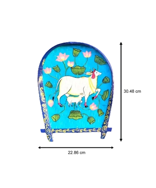 Majestic Pichwai Cow Decorative Bamboo Kula | Home Decor | Handpainted | Wall Hanging Handicraft | 12 inch Artwork, Bamboo Art, Bamboo Handicrafts, Bamboo Kula, Bharat Art Bamboo Kula, Decorative Items, Decorative Wall Art, Drawing Room, Eco-Friendly, Handcrafted, Handicrafts, Handmade, Handpainted, Home Decor, Home Interior Decoration, Living Room, Paintings, Pichwai Cow, Pichwai Cow Bamboo Kula, Wall Art, Wall Decor, Wall Hanging