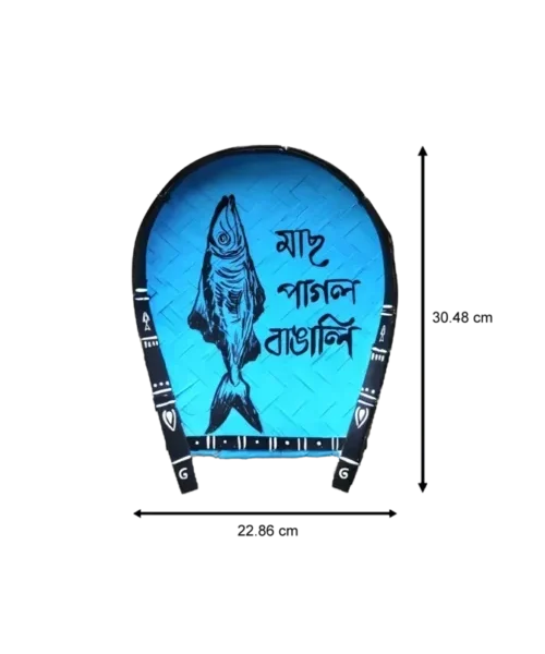 Vibrant Mach Pagal Bangali Decorative Bamboo Kula | Home Decor | Handpainted | Wall Hanging Handicraft | 12 inch Artwork, Bamboo Art, Bamboo Handicrafts, Bamboo Kula, Bengali Art Culture Bamboo Kula, Decorative Items, Decorative Wall Art, Drawing Room, Eco-Friendly, Food Lovers Special Bamboo Kula, Handcrafted, Handicrafts, Handmade, Handpainted, Home Decor, Home Interior Decoration, Living Room, Paintings, Wall Art, Wall Decor, Wall Hanging