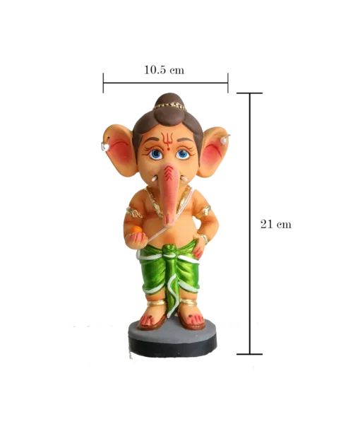Divine Playfulness | Bal Ganesh Showpiece | Krishnanagar Clay Craft | GI Tag Artwork, Clay Art and Crafts, Clay Artwork, Clay Crafts, Clay Decor, Clay Dolls, Decorative Items, Drawing Room, Eco-Friendly, Ghurni Clay Dolls, GI Tagg Products, Handcrafted, Handicrafts, Handmade, Handpainted, Home Decor, Home Interior Decoration, Idols, Krishnanagar Clay Dolls, Living Room, Showpieces