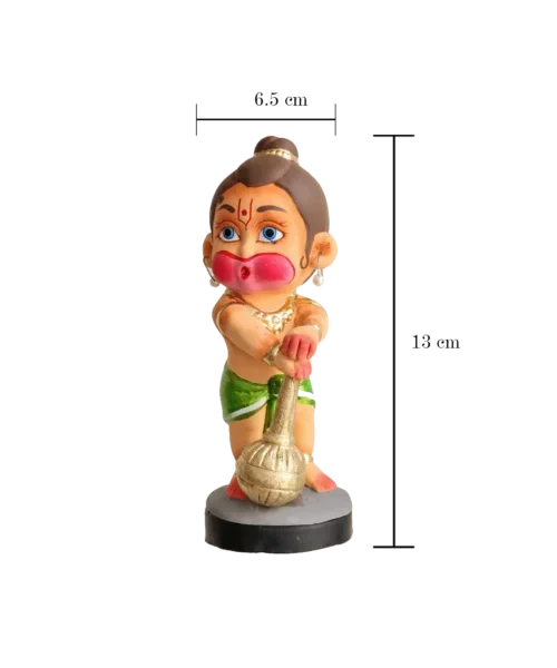 Divine Delight | Bal Hanuman Showpiece | Krishnanagar Clay Craft | GI Tag Artwork, Clay Art and Crafts, Clay Artwork, Clay Crafts, Clay Decor, Clay Dolls, Decorative Items, Drawing Room, Eco-Friendly, Ghurni Clay Dolls, GI Tagg Products, Handcrafted, Handicrafts, Handmade, Handpainted, Home Decor, Home Interior Decoration, Idols, Krishnanagar Clay Dolls, Living Room, Showpieces