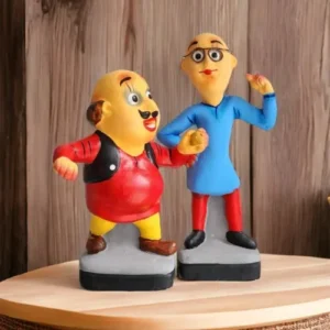 Animated Fun: Motu Patlu Showpiece | Krishnanagar Clay Craft | GI Tag Artwork, Clay Art and Crafts, Clay Artwork, Clay Crafts, Clay Decor, Clay Dolls, Decorative Items, Drawing Room, Eco-Friendly, Ghurni Clay Dolls, GI Tagg Products, Handcrafted, Handicrafts, Handmade, Handpainted, Home Decor, Home Interior Decoration, Krishnanagar Clay Dolls, Living Room, Showpieces
