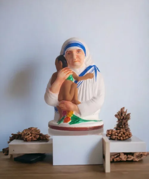 Gift Compassion | Mother Teresa | Krishnanagar Clay Sculpture | GI Tag Artwork, Clay Art and Crafts, Clay Artwork, Clay Crafts, Clay Decor, Clay Sculptures, Decorative Items, Drawing Room, Eco-Friendly, Ghurni Clay Dolls, GI Tagg Products, Handcrafted, Handicrafts, Handmade, Handpainted, Home Decor, Home Interior Decoration, Krishnanagar Clay Dolls, Living Room, Sculptures, Showpieces