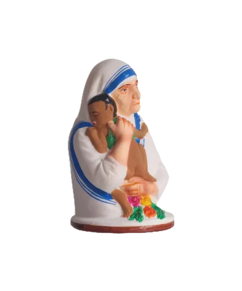 Gift Compassion | Mother Teresa | Krishnanagar Clay Sculpture | GI Tag Artwork, Clay Art and Crafts, Clay Artwork, Clay Crafts, Clay Decor, Clay Sculptures, Decorative Items, Drawing Room, Eco-Friendly, Ghurni Clay Dolls, GI Tagg Products, Handcrafted, Handicrafts, Handmade, Handpainted, Home Decor, Home Interior Decoration, Krishnanagar Clay Dolls, Living Room, Sculptures, Showpieces