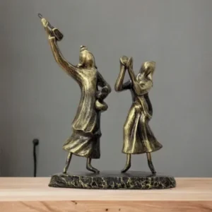 Soulful Serenade: Baul Singer Duet | Krishnanagar Clay Sculpture | GI Tag Artwork, Clay Art and Crafts, Clay Artwork, Clay Crafts, Clay Decor, Clay Sculptures, Decorative Items, Drawing Room, Eco-Friendly, Ghurni Clay Dolls, GI Tagg Products, Handcrafted, Handicrafts, Handmade, Handpainted, Home Decor, Home Interior Decoration, Krishnanagar Clay Dolls, Living Room, Sculptures, Showpieces
