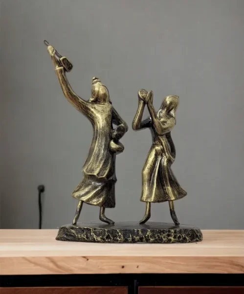 Soulful Serenade: Baul Singer Duet | Krishnanagar Clay Sculpture | GI Tag Artwork, Clay Art and Crafts, Clay Artwork, Clay Crafts, Clay Decor, Clay Sculptures, Decorative Items, Drawing Room, Eco-Friendly, Ghurni Clay Dolls, GI Tagg Products, Handcrafted, Handicrafts, Handmade, Handpainted, Home Decor, Home Interior Decoration, Krishnanagar Clay Dolls, Living Room, Sculptures, Showpieces