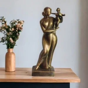 Radiant Love | Mother's Embrace - Standing | Krishnanagar Clay Sculpture | GI Tag Artwork, Clay Art and Crafts, Clay Artwork, Clay Crafts, Clay Decor, Clay Sculptures, Decorative Items, Drawing Room, Eco-Friendly, Ghurni Clay Dolls, GI Tagg Products, Handcrafted, Handicrafts, Handmade, Handpainted, Home Decor, Home Interior Decoration, Krishnanagar Clay Dolls, Living Room, Sculptures, Showpieces