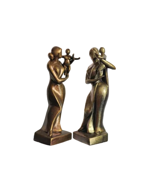 Radiant Love | Mother's Embrace - Standing | Krishnanagar Clay Sculpture | GI Tag Artwork, Clay Art and Crafts, Clay Artwork, Clay Crafts, Clay Decor, Clay Sculptures, Decorative Items, Drawing Room, Eco-Friendly, Ghurni Clay Dolls, GI Tagg Products, Handcrafted, Handicrafts, Handmade, Handpainted, Home Decor, Home Interior Decoration, Krishnanagar Clay Dolls, Living Room, Sculptures, Showpieces