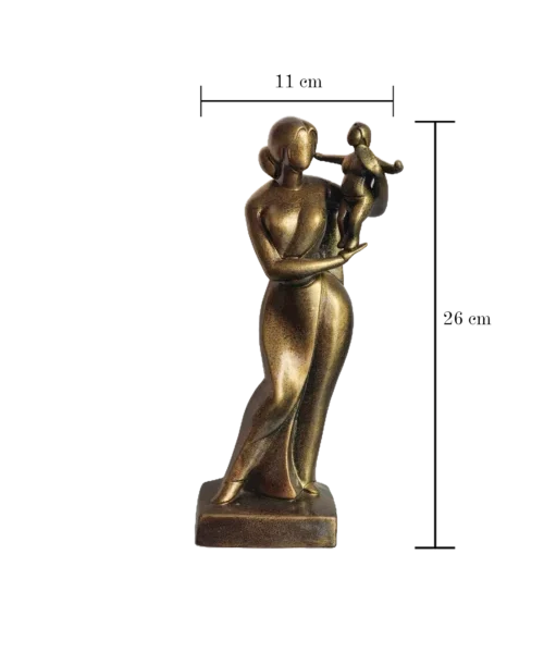 Radiant Love | Mother's Embrace - Standing | Krishnanagar Clay Sculpture | GI Tag Artwork, Clay Art and Crafts, Clay Artwork, Clay Crafts, Clay Decor, Clay Sculptures, Decorative Items, Drawing Room, Eco-Friendly, Ghurni Clay Dolls, GI Tagg Products, Handcrafted, Handicrafts, Handmade, Handpainted, Home Decor, Home Interior Decoration, Krishnanagar Clay Dolls, Living Room, Sculptures, Showpieces
