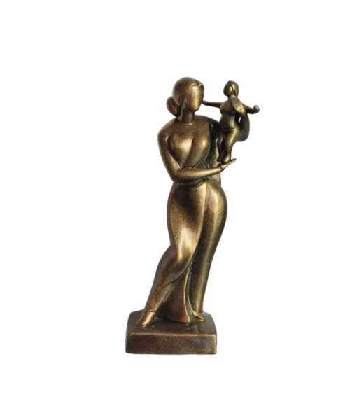 Radiant Love | Mother's Embrace - Standing | Krishnanagar Clay Sculpture | GI Tag Artwork, Clay Art and Crafts, Clay Artwork, Clay Crafts, Clay Decor, Clay Sculptures, Decorative Items, Drawing Room, Eco-Friendly, Ghurni Clay Dolls, GI Tagg Products, Handcrafted, Handicrafts, Handmade, Handpainted, Home Decor, Home Interior Decoration, Krishnanagar Clay Dolls, Living Room, Sculptures, Showpieces