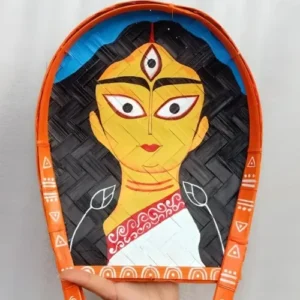 Divine Devi Maa Durga Decorative Bamboo Kula | Home Decor | Handpainted | Wall Hanging Handicraft | 12 inch Artwork, Bamboo Art, Bamboo Handicrafts, Bamboo Kula, Bengali Art Culture Bamboo Kula, Decorative Items, Decorative Wall Art, Drawing Room, Eco-Friendly, Handcrafted, Handicrafts, Handmade, Handpainted, Home Decor, Home Interior Decoration, Living Room, Maa Durga, Maa Durga Bamboo Kula, Paintings, Religious Series Bamboo Kula, Wall Art, Wall Decor, Wall Hanging
