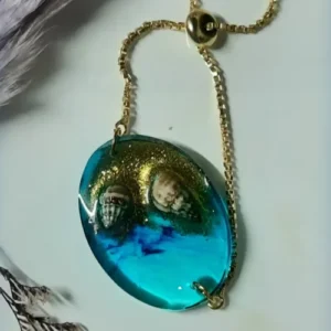 Deep Blue Delight Seashell Bracelet #MarineMagic #HandmadeExcellence Anniversary Gifts, Artwork, Birthday Gifts for Her, Botanical Bracelet, Botanical Jewellery, Bracelet, Eco-Friendly, Gifts for Mother, Gifts for Wife, Gifts for Women, Handcrafted, Handicrafts, Handmade, Jewellery, Marine Jewellery, Mother's Day Gift Ideas, Nature Jewellery, Online Jewellery Store, Resin Jewellery, Seashell Jewellery, Valentine's Day Gift