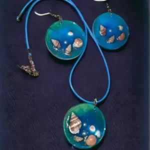Oceanic Opulence Seashell Jewellery Set #SeasideStyle #HandmadeExcellence Anniversary Gifts, Artwork, Birthday Gifts for Her, Botanical Jewellery, Botanical Jewellery Set, Eco-Friendly, Gifts for Mother, Gifts for Wife, Gifts for Women, Handcrafted, Handicrafts, Handmade, Jewellery, Jewellery Set, Marine Earrings, Marine Jewellery, Marine Necklace, Mother's Day Gift Ideas, Nature Jewellery, Online Jewellery Store, Resin Jewellery, Seashell Earrings, Seashell Jewellery, Seashell Necklace, Valentine's Day Gift