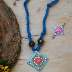 Ethnic Beauty | Terracotta Jewellery Set | Handmade & Handcrafted Clay Jewellery Anniversary Gifts , Artwork , Birthday Gifts for Her , Clay Jewellery , Earrings , Eco-Friendly , Ethnic Clay Jewellery , Gifts for Her , Gifts for Mother , Gifts for Wife , Gifts for Women , Handcrafted , Handicrafts , Handmade , Handpainted , Jewellery , Jewellery Set , Mother's Day Gift Ideas , Necklace , Online Jewellery Store , Paintings , Terracotta Jewellery , Valentine's Day Gift