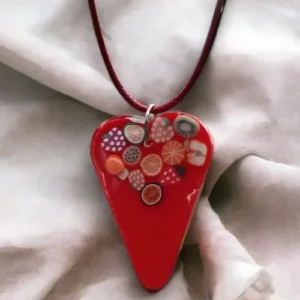 Exquisite Red Heart Botanical Jewellery Necklace #RedHeart #HandmadeExcellence Anniversary Gifts, Artwork, Birthday Gifts for Her, Botanical Jewellery, Botanical Necklace, Eco-Friendly, Floral Jewellery, Floral Necklace, Flower Jewellery, Flower Necklace, Gifts for Mother, Gifts for Wife, Gifts for Women, Handcrafted, Handicrafts, Handmade, Jewellery, Mother's Day Gift Ideas, Nature Jewellery, Necklace, Online Jewellery Store, Resin Jewellery, Valentine's Day Gift