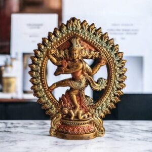 Transcend with Cosmic Energy | Nataraja Idol | Krishnanagar Clay Craft | GI Tag Artwork, Clay Art and Crafts, Clay Artwork, Clay Crafts, Clay Decor, Decorative Items, Drawing Room, Eco-Friendly, Ghurni Clay Dolls, GI Tagg Products, Handcrafted, Handicrafts, Handmade, Handpainted, Home Decor, Home Interior Decoration, Krishnanagar Clay Dolls, Living Room, Showpieces