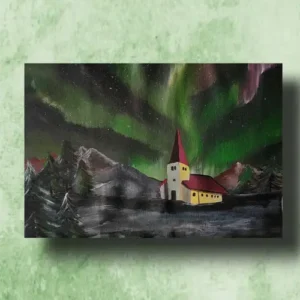 Captivating Northern Lights Painting | #Arcylic #Varnished #CanvasArt | Framework | 8.5 x 11.5 inch, 12.5 x 16.5 inch Arcylic Paintings, Artwork, Canvas Paintings, Decorative Items, Decorative Wall Art, Drawing Room, Eco-Friendly, Handcrafted, Handicrafts, Handmade, Handpainted, Home Decor, Home Interior Decoration, Living Room, Nature Art, Nature Painting Collections, Paintings, Special Painting Collections, Wall Art, Wall Decor, Wall Hanging