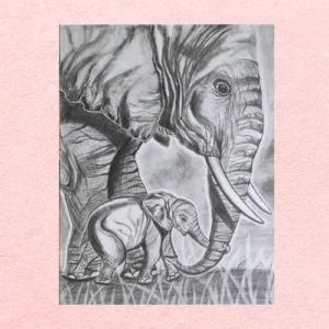 Exquisite Elephant Sketch | Graphite & Charcoal Art |#SketchArt | Framework | 8.5 x 11.5 inch, 12.5 x 16.5 inch #BlacknWhite, #BlacknWhite Paintings, Artwork, Decorative Items, Decorative Wall Art, Drawing Room, Eco-Friendly, Handcrafted, Handicrafts, Handmade, Handpainted, Home Decor, Home Interior Decoration, Living Room, Paintings, Sketches, Special Painting Collections, Wall Art, Wall Decor, Wall Hanging