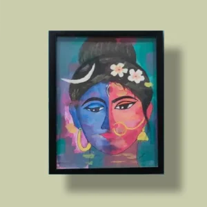 Divine Shivshakti Painting | #WaterColourArt | Framework | 8.5 x 11.5 inch, 12.5 x 16.5 inch Artwork, Decorative Items, Decorative Wall Art, Drawing Room, Eco-Friendly, Handcrafted, Handicrafts, Handmade, Handpainted, Home Decor, Home Interior Decoration, Living Room, Lord Mahadev, Maa Durga, Paintings, Religious Painting Collections, Wall Art, Wall Decor, Wall Hanging, Watercolour Paintings