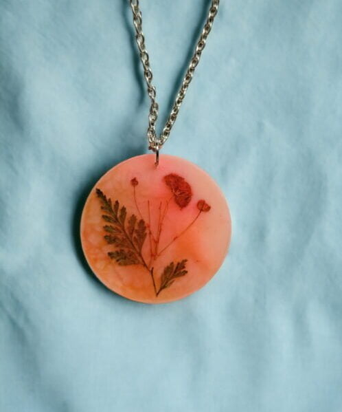 Embrace Organic Beauty Botanical Jewellery Necklace #NaturalBlooms #HandmadeJewellery Anniversary Gifts, Artwork, Birthday Gifts for Her, Botanical Jewellery, Botanical Necklace, Eco-Friendly, Floral Jewellery, Floral Necklace, Flower Jewellery, Flower Necklace, Gifts for Mother, Gifts for Wife, Gifts for Women, Handcrafted, Handicrafts, Handmade, Jewellery, Mother's Day Gift Ideas, Nature Jewellery, Necklace, Online Jewellery Store, Resin Jewellery, Valentine's Day Gift