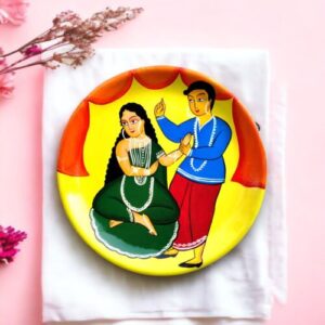 Orange Yellow | Couple #JaminiRoyArt Decor Plate | Home Decor | Wall Hanging | 10 inch Art Culture Decor Plates, Artwork, Bengali Art Culture Decor Plates, Decor Plates, Decorative Items, Decorative Plates, Decorative Wall Art, Drawing Room, Eco-Friendly, Handcrafted, Handicrafts, Handmade, Handpainted, Home Decor, Home Interior Decoration, Jamini Roy, Jamini Roy Decor Plates, Living Room, Melamine Decor Plates, Paintings, Wall Art, Wall Decor, Wall Hanging, Wall Plates