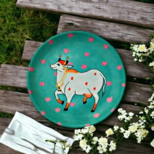 Pichwai Cow #PichwaiCow Green & White Decor Plate | Home Decor | Wall Hanging | 10 inch Art Culture Decor Plates, Artwork, Bengali Art Culture Decor Plates, Decor Plates, Decorative Items, Decorative Plates, Decorative Wall Art, Drawing Room, Eco-Friendly, Handcrafted, Handicrafts, Handmade, Handpainted, Home Decor, Home Interior Decoration, Living Room, Melamine Decor Plates, Paintings, Pichwai Cow, Pichwai Cow Decor Plates, Religious Decor Plates, Wall Art, Wall Decor, Wall Hanging, Wall Plates