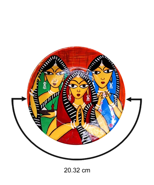 3 Woman #MadhubaniArt Decor Plate | Home Decor | Wall Hanging | 8 inch Art Culture Decor Plates, Artwork, Decor Plates, Decorative Items, Decorative Plates, Decorative Wall Art, Drawing Room, Eco-Friendly, Handcrafted, Handicrafts, Handmade, Handpainted, Home Decor, Home Interior Decoration, Living Room, Madhubani Art, Madhubani Art Decor Plates, Melamine Decor Plates, Paintings, Wall Art, Wall Decor, Wall Hanging, Wall Plates