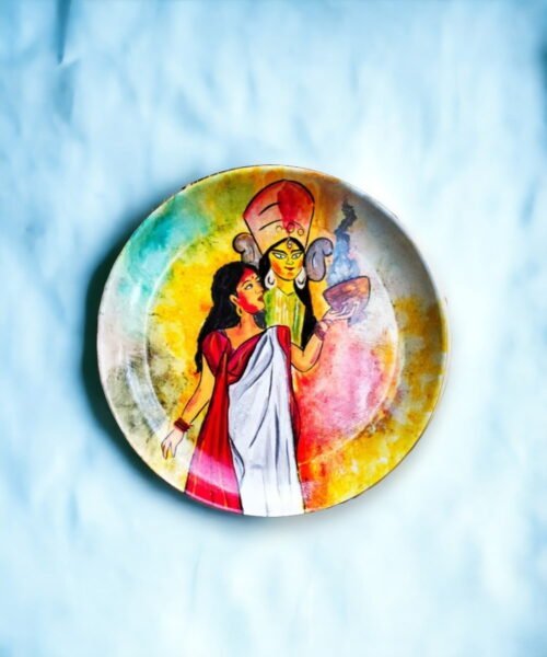 Sidur Khela Decor Plate | Sharodutsav | Home Decor | Wall Hanging | 12 inch Art Culture Decor Plates, Artwork, Bengali Art Culture Decor Plates, Decor Plates, Decorative Items, Decorative Plates, Decorative Wall Art, Drawing Room, Eco-Friendly, Handcrafted, Handicrafts, Handmade, Handpainted, Home Decor, Home Interior Decoration, Living Room, Maa Durga, Maa Durga Decor Plates, Melamine Decor Plates, Paintings, Religious Decor Plates, Wall Art, Wall Decor, Wall Hanging, Wall Plates