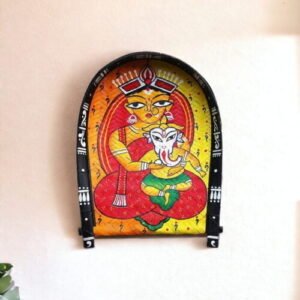 Divine Devi Durga - Ganesh | Jamini Roy | Decorative Bamboo Kula | Home Decor | Handpainted | Wall Hanging Handicraft | 20 inch Artwork, Bamboo Art, Bamboo Handicrafts, Bamboo Kula, Bengali Art Culture Bamboo Kula, Decorative Items, Decorative Wall Art, Drawing Room, Eco-Friendly, Handcrafted, Handicrafts, Handmade, Handpainted, Home Decor, Home Interior Decoration, Jamini Roy, Jamini Roy Bamboo Kula, Living Room, Lord Ganesh, Maa Durga, Maa Durga Bamboo Kula, Paintings, Religious Series Bamboo Kula, Wall Art, Wall Decor, Wall Hanging