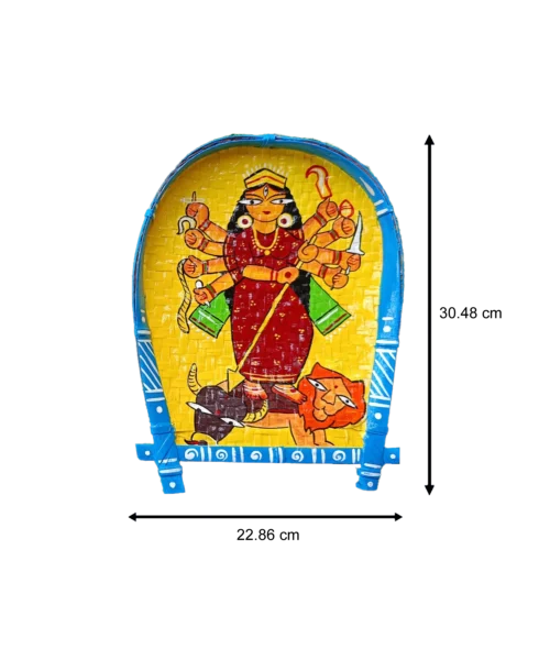 Special Maa Durga | Jamini Roy | Decorative Bamboo Kula | Home Decor | Handpainted | Wall Hanging Handicraft | 12 inch Artwork, Bamboo Art, Bamboo Handicrafts, Bamboo Kula, Bengali Art Culture Bamboo Kula, Decorative Items, Decorative Wall Art, Drawing Room, Eco-Friendly, Handcrafted, Handicrafts, Handmade, Handpainted, Home Decor, Home Interior Decoration, Jamini Roy, Jamini Roy Bamboo Kula, Living Room, Maa Durga, Maa Durga Bamboo Kula, Paintings, Religious Series Bamboo Kula, Wall Art, Wall Decor, Wall Hanging