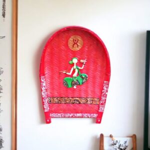 Majestic Santal Art | Decorative Bamboo Kula | Home Decor | Handpainted | Wall Hanging Handicraft | 20 inch Artwork, Bamboo Art, Bamboo Handicrafts, Bamboo Kula, Bharat Art Bamboo Kula, Decorative Items, Decorative Wall Art, Drawing Room, Eco-Friendly, Handcrafted, Handicrafts, Handmade, Handpainted, Home Decor, Home Interior Decoration, Living Room, Paintings, Santal Art, Tribal Art, Wall Art, Wall Decor, Wall Hanging