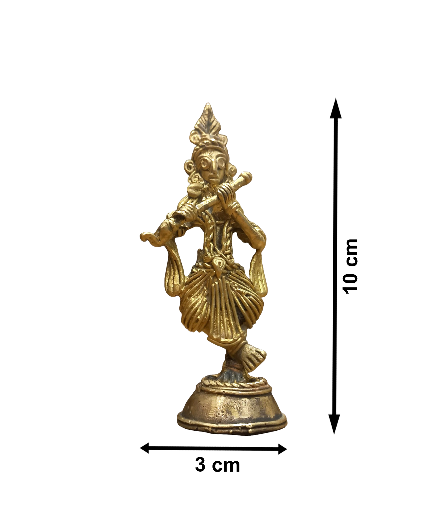 Lord Krishna with Flute Dokra Showpiece | Bikna Bankura #BrassArt (Gold) | GI TagArtwork , Bikna Dokra , Decorative Items , Drawing Room , Eco-Friendly , Ek Chala , GI Tagg Products , Handicrafted , Handicrafts , Handmade , Handpainted , Home Decor , Home Interior Decoration , Idols , Living Room , Maa Durga , Showpieces