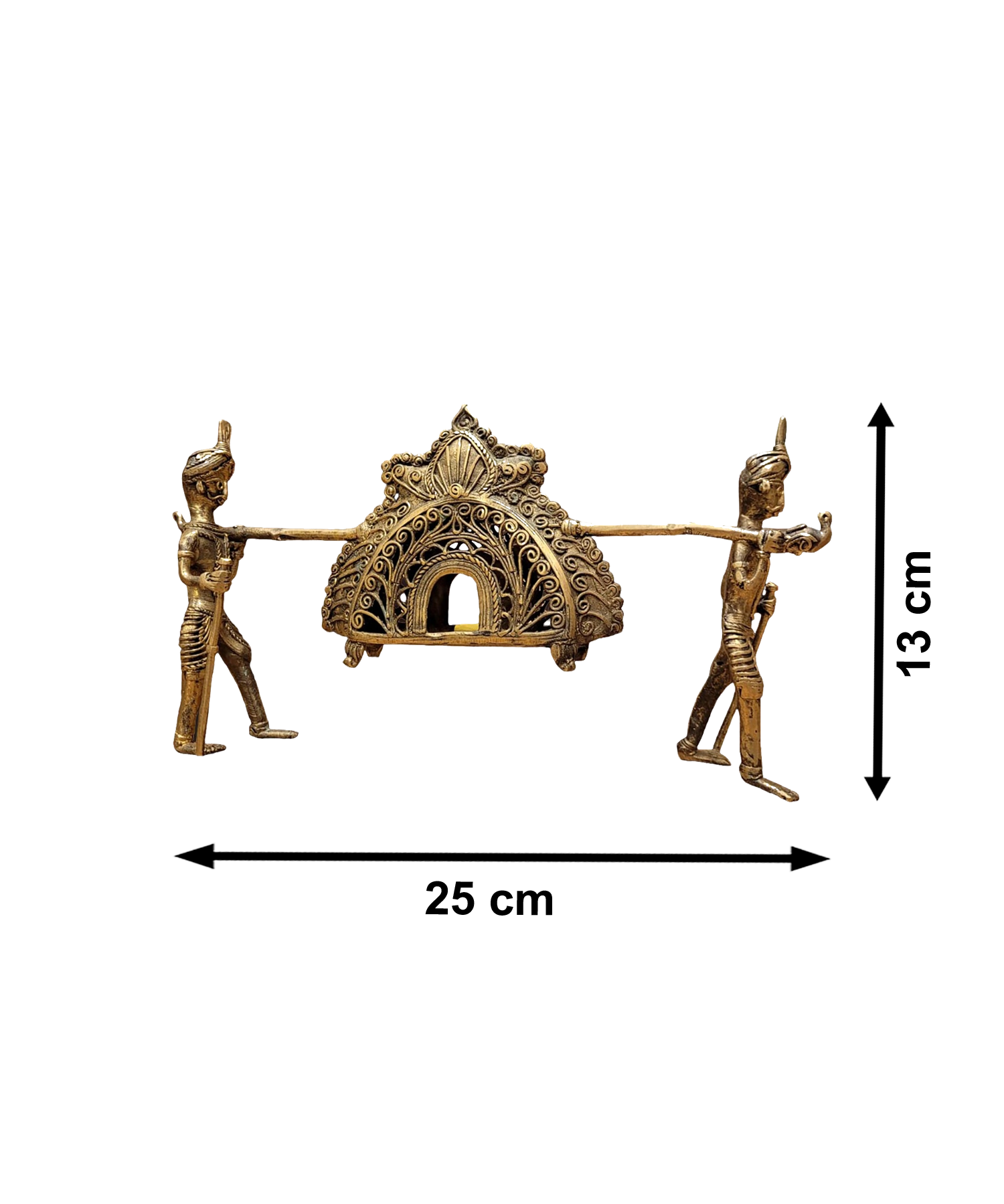 Historical Palanquin Dokra Showpiece | Bikna Bankura #BrassArt (Gold) | GI TagArtwork , Bikna Dokra , Decorative Items , Drawing Room , Eco-Friendly , Ek Chala , GI Tagg Products , Handicrafted , Handicrafts , Handmade , Handpainted , Home Decor , Home Interior Decoration , Idols , Living Room , Maa Durga , Showpieces