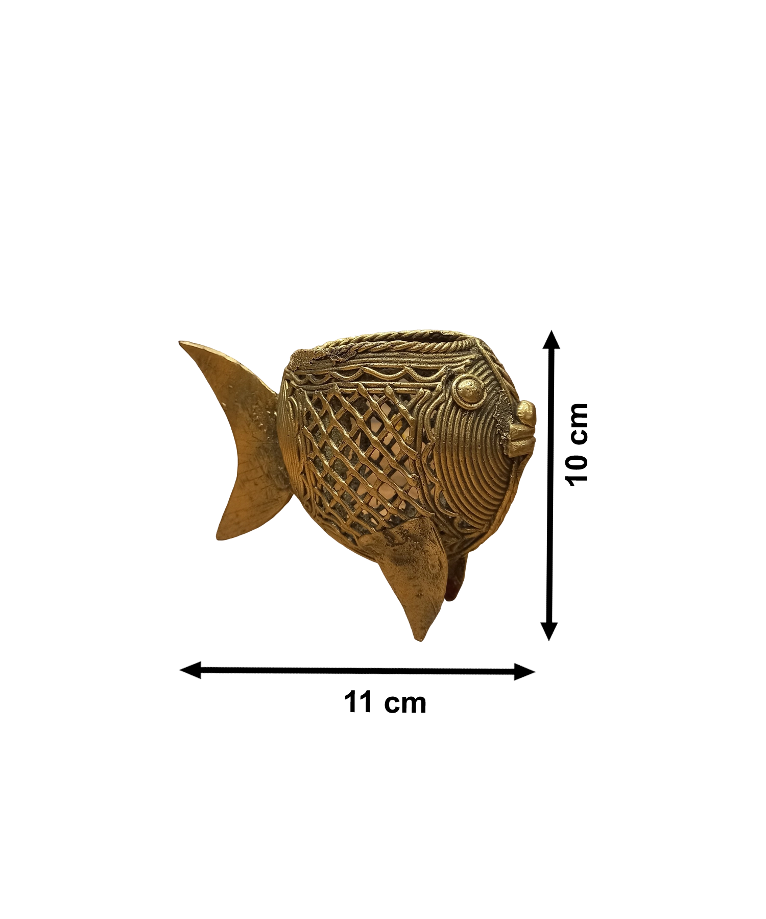 Premium Fish Pen Stand Dokra Showpiece | Bikna Bankura #BrassArt (Gold) | GI TagArtwork , Bikna Dokra , Decorative Items , Drawing Room , Eco-Friendly , Ek Chala , GI Tagg Products , Handicrafted , Handicrafts , Handmade , Handpainted , Home Decor , Home Interior Decoration , Idols , Living Room , Maa Durga , Showpieces