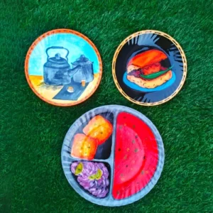 Chai Pe Charcha Decor Plate | Home Decor | Wall Hanging | 10 & 8 inch Artwork, Combo Decor Plates, Decor Plates, Decorative Items, Decorative Plates, Decorative Wall Art, Drawing Room, Eco-Friendly, Handcrafted, Handicrafts, Handmade, Handpainted, Home Decor, Home Interior Decoration, Living Room, Melamine Decor Plates, Paintings, Special Decor Plates, Wall Art, Wall Decor, Wall Hanging, Wall Plates