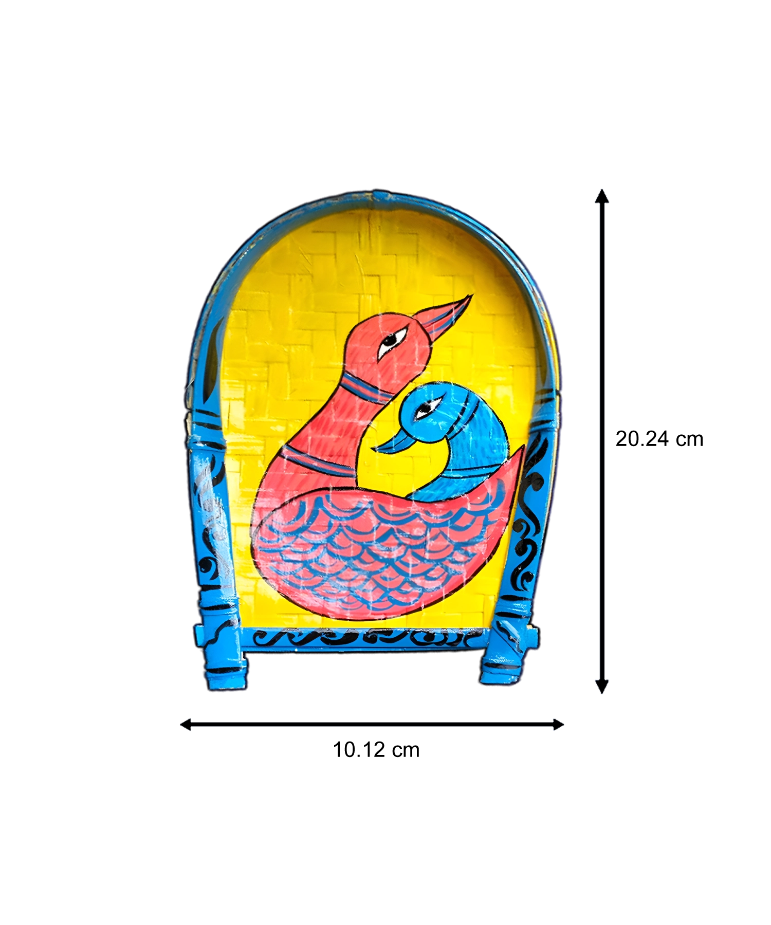 Gond Art Decorative Bamboo Kula - Animal Art | Home Decor | Handpainted | Wall Hanging Handicraft | 8 inch | Combo Set of 2 - Image 4