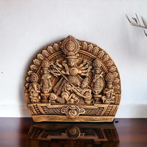 Cultural Harmony | Ek Chala Maa Durga Artwork | Krishnanagar Clay Craft | GI Tag Artwork, Clay Art and Crafts, Clay Artwork, Clay Crafts, Clay Decor, Decorative Items, Drawing Room, Eco-Friendly, Ek Chala, Ghurni Clay Dolls, GI Tagg Products, Handcrafted, Handicrafts, Handmade, Handpainted, Home Decor, Home Interior Decoration, Idols, Krishnanagar Clay Dolls, Living Room, Maa Durga, Showpieces