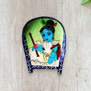 Melodious Krishna Decorative Bamboo Kula | Home Decor | Handpainted | Wall Hanging Handicraft | 12 inch Artwork, Bamboo Art, Bamboo Handicrafts, Bamboo Kula, Bengali Art Culture Bamboo Kula, Decorative Items, Decorative Wall Art, Drawing Room, Eco-Friendly, Handcrafted, Handicrafts, Handmade, Handpainted, Home Decor, Home Interior Decoration, Living Room, Lord Krishna, Paintings, Pichwai Cow, Pichwai Cow Bamboo Kula, Religious Series Bamboo Kula, Wall Art, Wall Decor, Wall Hanging